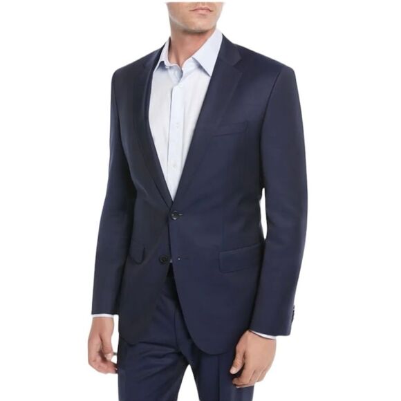 Hugo Boss Slim-fit Jacket Blazer in Virgin Wool Navy Blue 38R